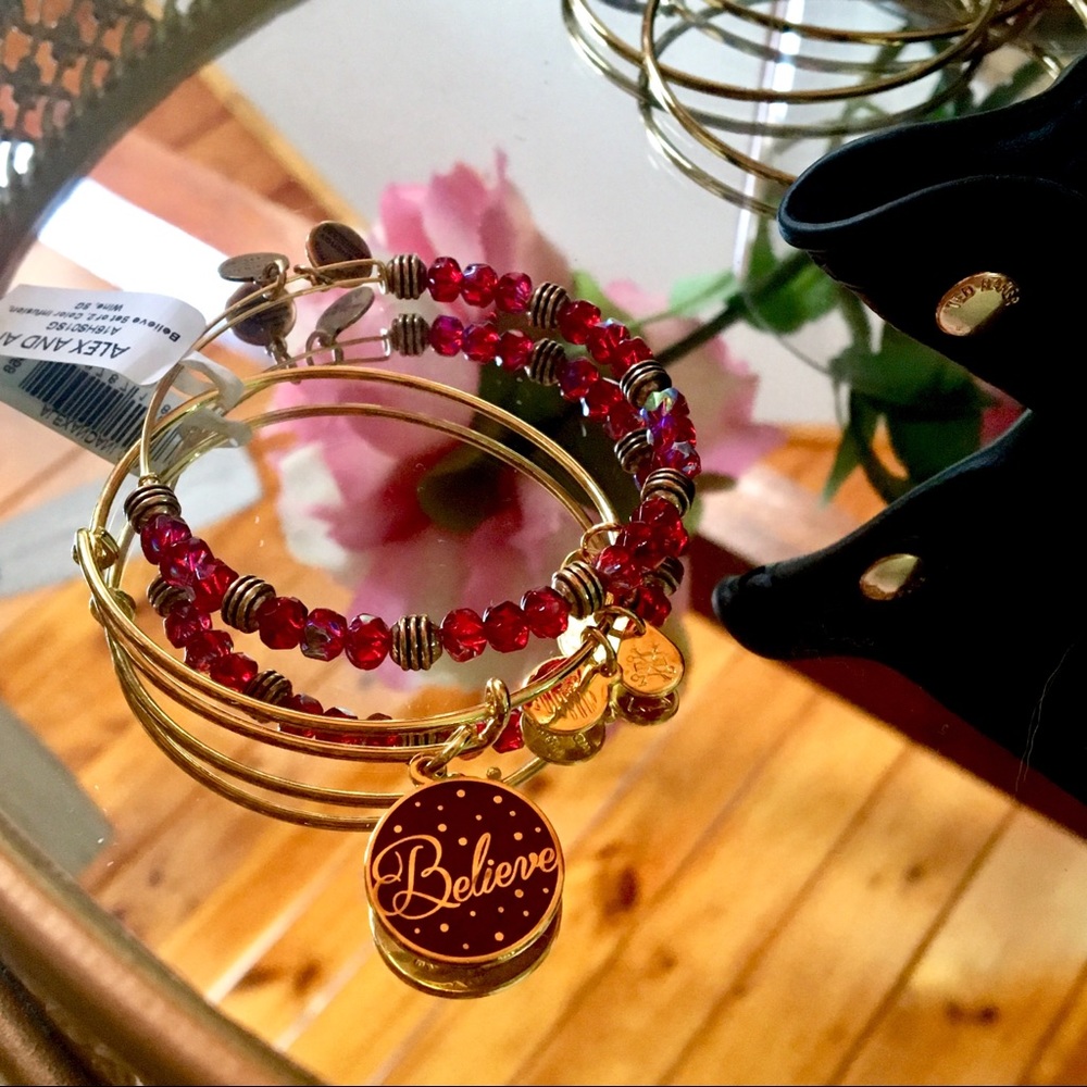 Alex and Ani Believe set of 2 bangles!